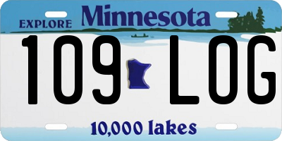 MN license plate 109LOG