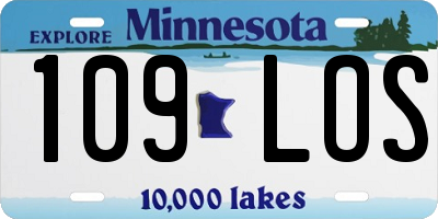 MN license plate 109LOS