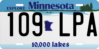 MN license plate 109LPA