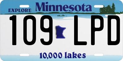 MN license plate 109LPD