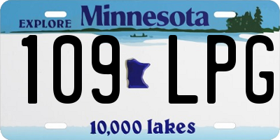 MN license plate 109LPG