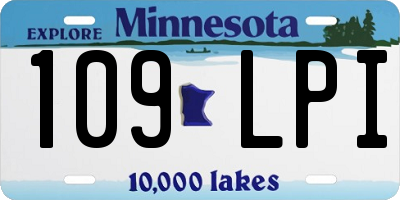 MN license plate 109LPI