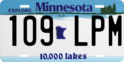 MN license plate 109LPM