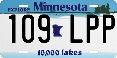 MN license plate 109LPP
