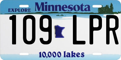 MN license plate 109LPR