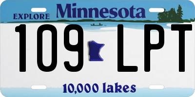 MN license plate 109LPT
