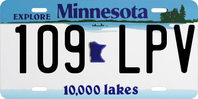 MN license plate 109LPV