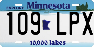 MN license plate 109LPX
