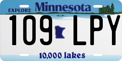 MN license plate 109LPY