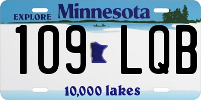 MN license plate 109LQB