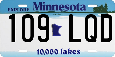 MN license plate 109LQD