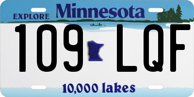 MN license plate 109LQF
