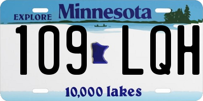 MN license plate 109LQH