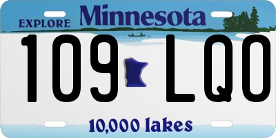 MN license plate 109LQO