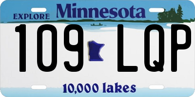 MN license plate 109LQP