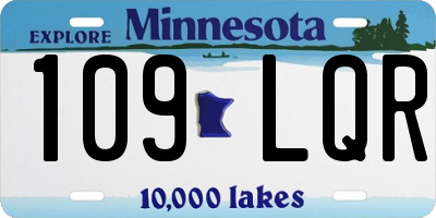 MN license plate 109LQR