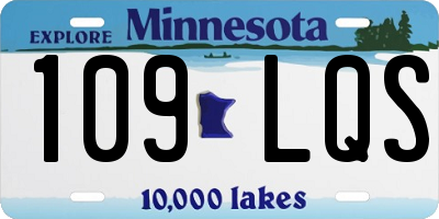 MN license plate 109LQS