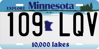 MN license plate 109LQV