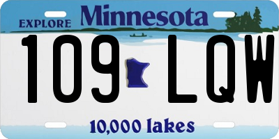 MN license plate 109LQW