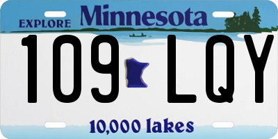 MN license plate 109LQY