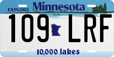 MN license plate 109LRF