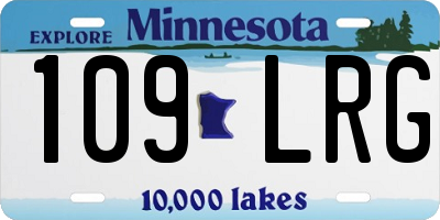 MN license plate 109LRG