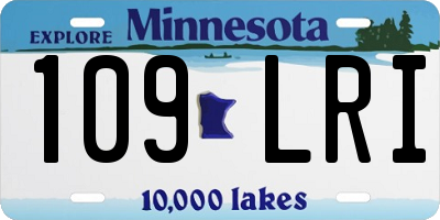 MN license plate 109LRI