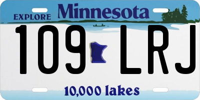 MN license plate 109LRJ