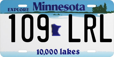 MN license plate 109LRL