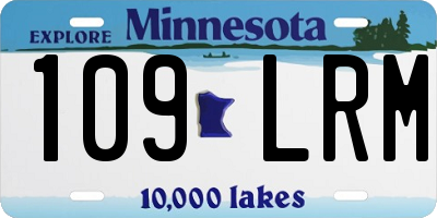 MN license plate 109LRM