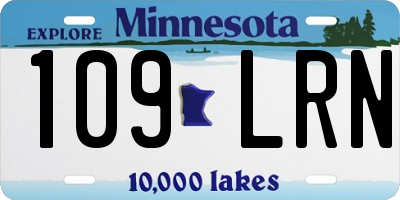 MN license plate 109LRN