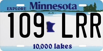 MN license plate 109LRR