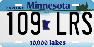 MN license plate 109LRS
