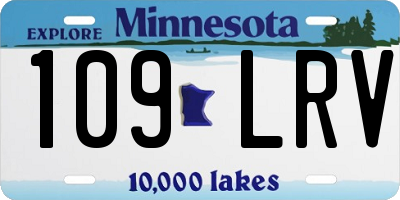 MN license plate 109LRV