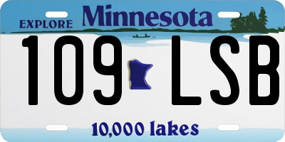 MN license plate 109LSB