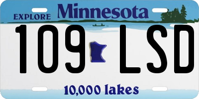 MN license plate 109LSD