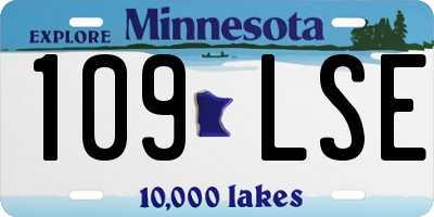 MN license plate 109LSE