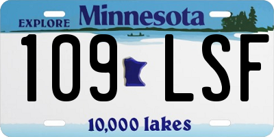 MN license plate 109LSF