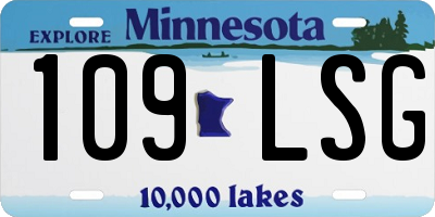 MN license plate 109LSG