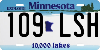 MN license plate 109LSH