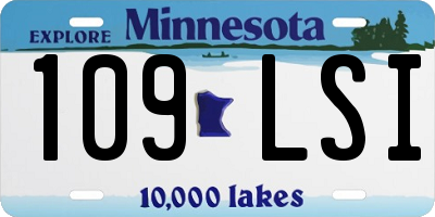 MN license plate 109LSI