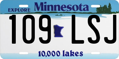 MN license plate 109LSJ