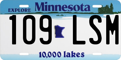 MN license plate 109LSM
