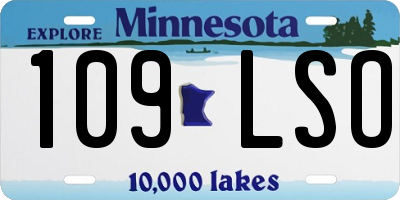 MN license plate 109LSO
