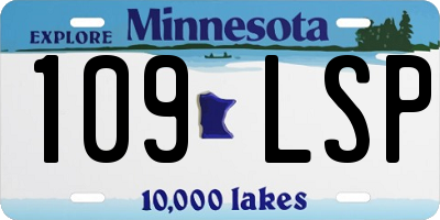 MN license plate 109LSP