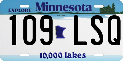 MN license plate 109LSQ