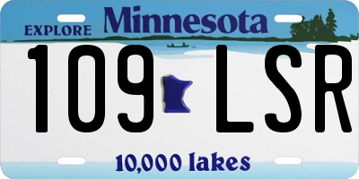 MN license plate 109LSR