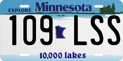 MN license plate 109LSS