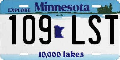 MN license plate 109LST