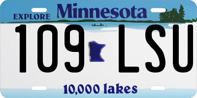 MN license plate 109LSU